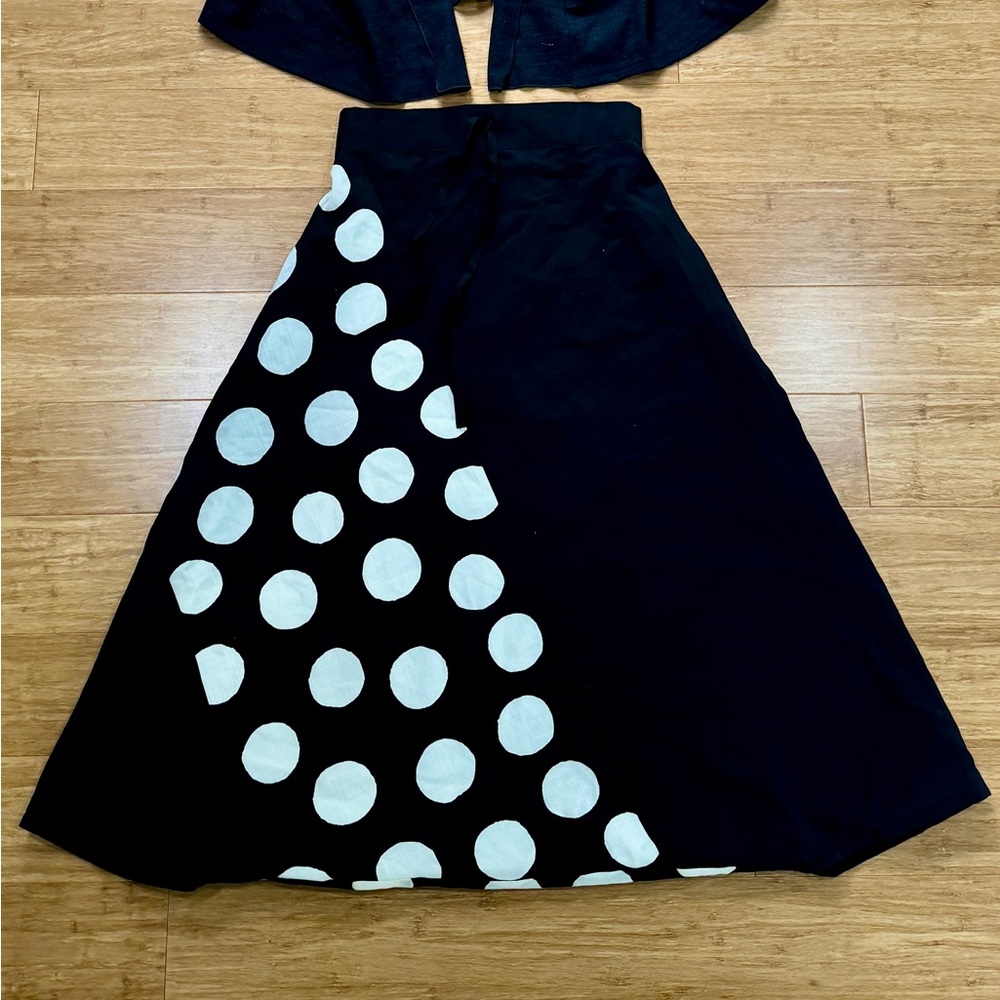 Japanese Streetwear Black /White Polka Dot Fuji Pants